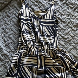 Navy blue & tan shirt